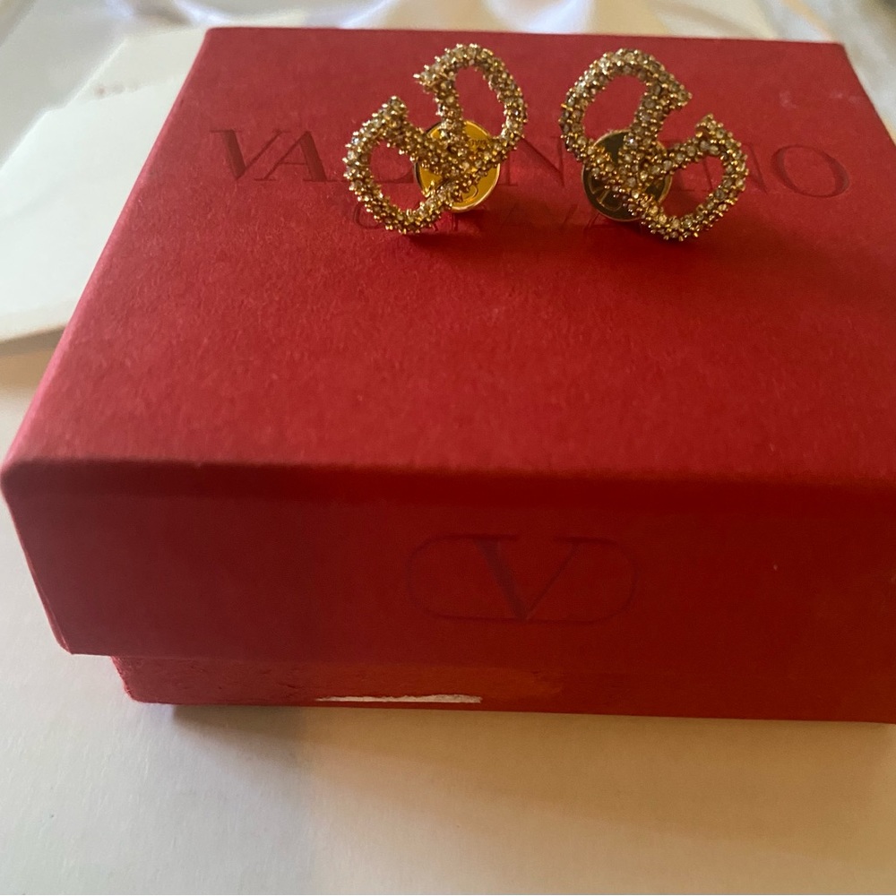 Valentino diamond stud earrings